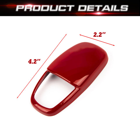 Gear Shift Knob Cover Trim Compatible with Dodge Challenger Charger 2015-up, Durango 2018-up Interior Accessories Decoration