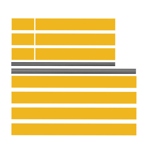 Xotic Tech Glossy Vinyl Racing Stripe Car Hood Graphics Decal Sticker for Hood Roof Rear Trunk Decoration Compatible with Ford Mustang 2015-up