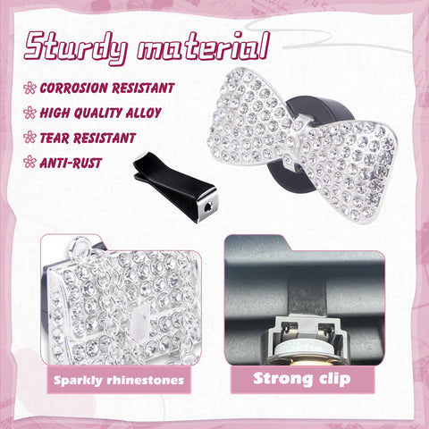 Crystal High Heel & Handbag Car Air Fresheners Diffuser Vent Clips Combo Kit