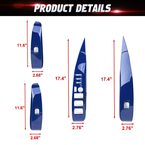 4pcs/Set Window Lift Switch Panel Molding Trim Fit Toyota Camry XV70 2018-2025