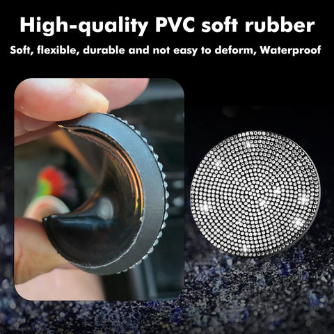 Bling Car Cup Holder Coasters Multimedia Control Knob Cover For Benz C E Class