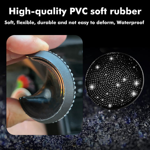 2pcs Cute Bling Car Cup Holder Coaster with Rhinestone Auto Interior Accessories