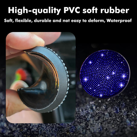 2pcs Cute Bling Car Cup Holder Coaster with Rhinestone Auto Interior Accessories