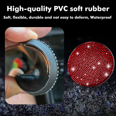 2pcs Cute Bling Car Cup Holder Coaster with Rhinestone Auto Interior Accessories