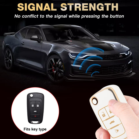 2X Flip Full Cover Remote Key Fob Cover For Chevrolet Camaro Cruze Equinox