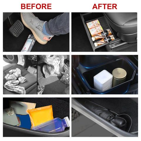For Tesla Model Y 2020-2023 Front Rear Under Seat Door Armrest Storage Organizer