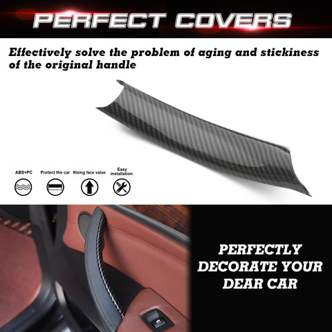 x xotic tech Door Pull Handle Cover Compatible with BMW X5 Series E70/E70 LCI 2008-2013, BMW X6 Series E71/E72 2008-2014, Inner Passenger Right Side Door Handle Protective Cover