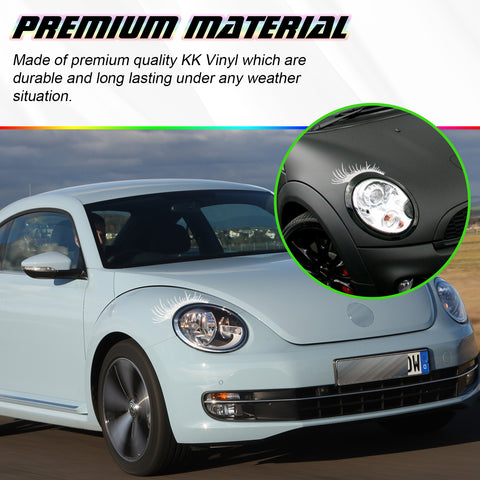 Xotic Tech CarLashes Car Headlight Eyelashes Stickers Fashion Fake Cute Decal Universal for Car Truck Headlamp Headlight