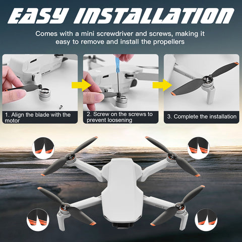 x xotic tech Mini Propellers Replacement Low-Noise and Quick-Release Blades Props Compatible with Mini 2 SE/Mini SE/Mini 2/Mini 4k Drone Screws