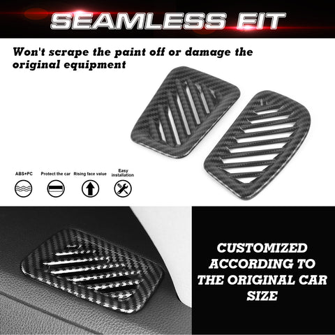 x xotic tech 2Pcs Center Console Air Conditioning Dashboard Air Vent Cover Trim Compatible with Toyota Highlander 2020-up Interior Decoration Car Accessories