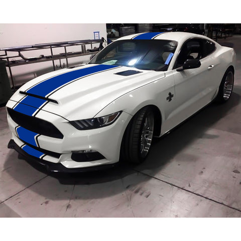 Xotic Tech Glossy Vinyl Racing Stripe Car Hood Graphics Decal Sticker for Hood Roof Rear Trunk Decoration Compatible with Ford Mustang 2015-up