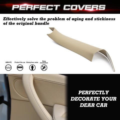 Xotic Tech Car Inner Door Handle Covers, 1PC Front Passenger Side Door Pull Handle Cover Trim Compatible with BMW X3 F25 2010-2016, BMW X4 F26 2014-2017