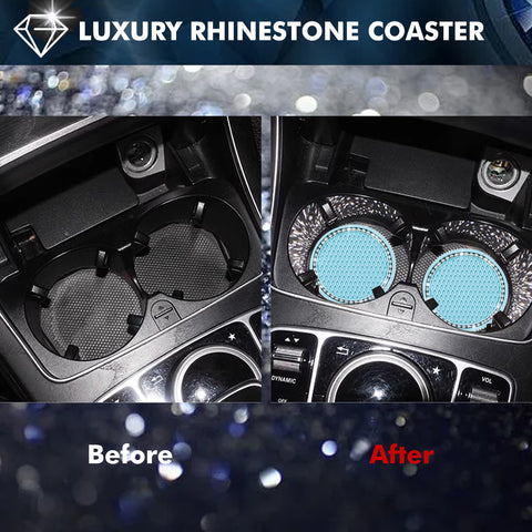 2.75 Inch Silicone Bling Car Cup Holder Insert Coaster Auto Interior Accessories