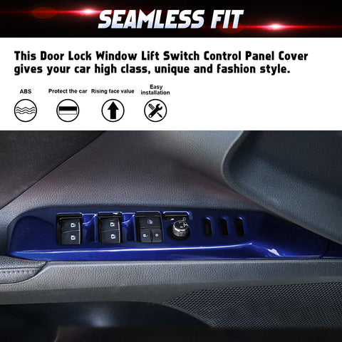 4pcs/Set Window Lift Switch Panel Molding Trim Fit Toyota Camry XV70 2018-2025