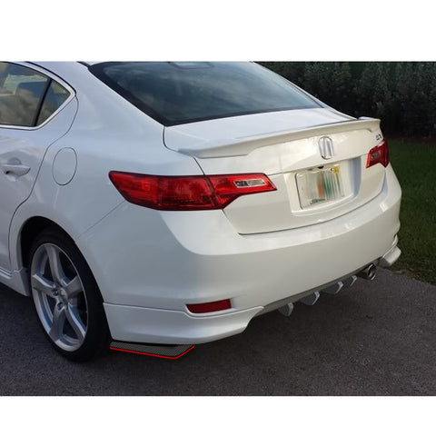 Xotic Tech JDM Rear Bumper Diffuser Valance Spoiler Fin Lip Trim Universal Car Side Fender Skirt Lip Splitter Canard Protector