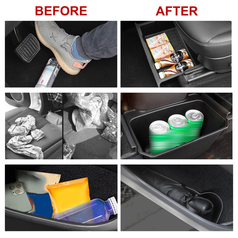 For Tesla Model Y 2020-2023 Front Rear Under Seat Door Armrest Storage Organizer