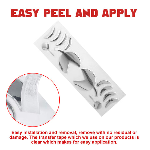 1pc x 3D Silver Chrome Devil Demon Sticker Decal Auto Car Emblem Decal Decoration