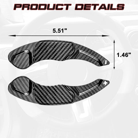 Carbon Fiber Black Paddle Shifter Extension For Ford Fusion Edge Lincoln MKX