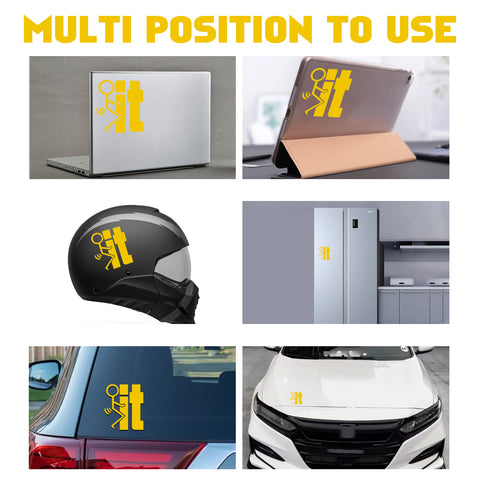 Xotic Tech F*ck-It Funny JDM Sticker Decal Vinyl Graphic for Cars Bumper Window Trucks Vans Walls Laptop 4" x 5"