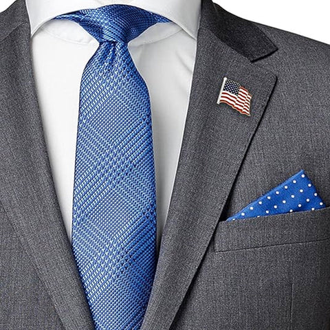 Silver American Flag Waving Lapel Pins, Patriotic US Flag Pins for National Day