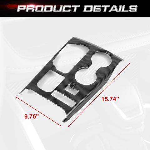 x xotic tech Center Console Gear Shift Water Cup Holder Cover Trim Compatible with Toyota Highlander 2020 2021 2022 L LE XLE XSE Limited Platinum Hybrid Car Interior Accessories