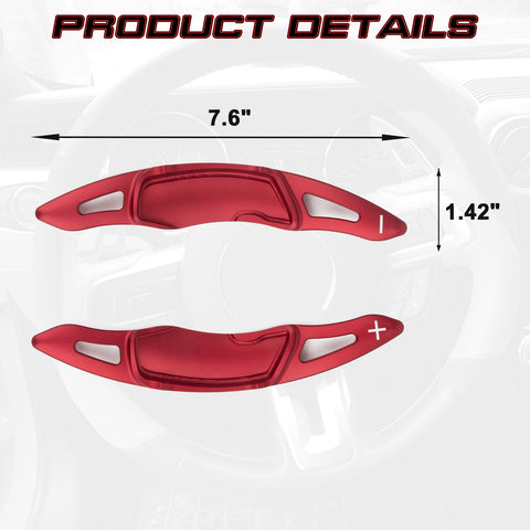 Red Aluminum Paddle Shifter Extension For Subaru Forester Outback Legacy 2012-up