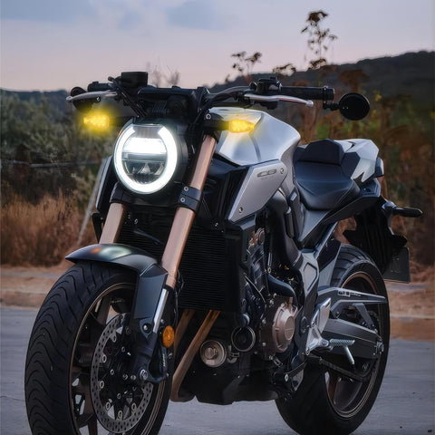 2x Amber Motorcycle LED Dual Spot Turn Signal Blinker Light For Kawasaki Suzuki