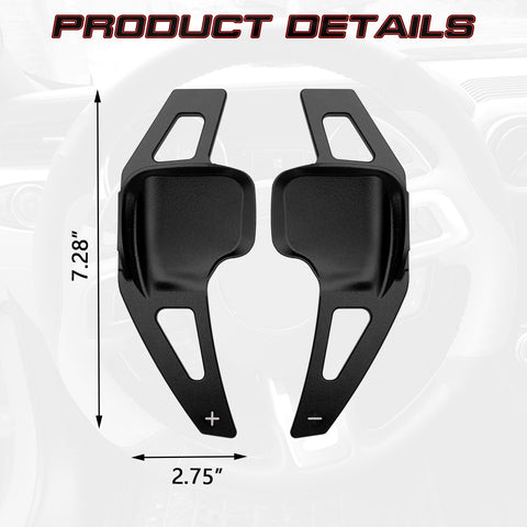 Black Large Paddle Extended Shifter Trim For BMW X1 X2 X3 X4 X5 F25 F26 F39 F48