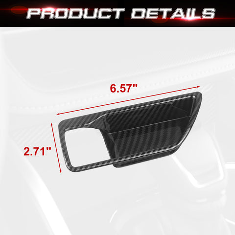 x xotic tech Interior Door Handle Bowl Cover Compatible with Toyota Highlander 2020-up ABS Car Decoration Interior Accessories (Carbon Fiber Style) 4Pcs/Set