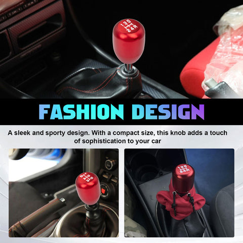 JDM Universal Aluminum 5 Speed Manual Car Gear Stick Shift Knob Shifter Lever