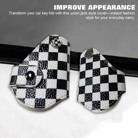 x xotic tech Union Jack UK Flag Style Key Fob Cover Holder Protector Compatible with MINI Cooper R55 R56 R57 R58 R59 R60 R61 F56 F55 F54 F57 F60 Smart Key