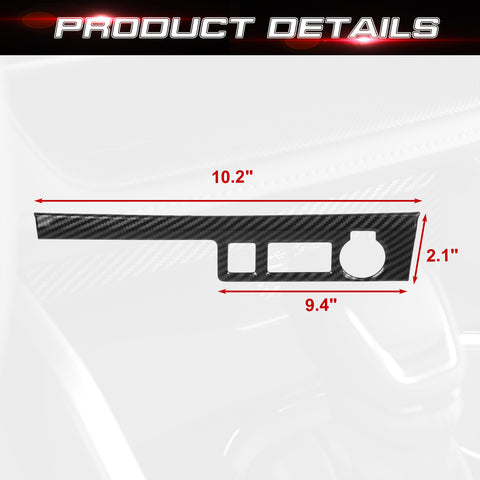 x xotic tech Front Cigarette Lighter Socket USB Outlet Panel Cover Trim Car Accessories Compatible with Toyota Highlander XLE LE L XSE Limited Platinum 2020-up