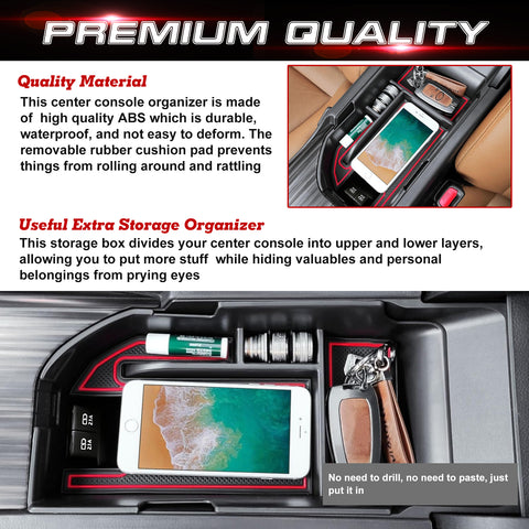 Center Console Organizer for Toyota Camry 2018-2024 Accessories Storage Tray