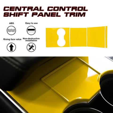 4X Yellow Interior Water Cup Holder Frame Trim For Tesla Model 3 17-20 Model Y 2020