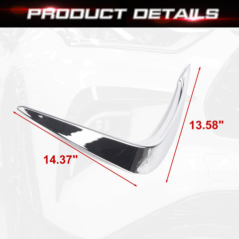 x xotic tech Front Fog Light Cover Trim Eyebrow Spoiler Molding Compatible with Toyota Highlander 2020-up ABS Car Decoration Exterior Accessories, 2Pcs/Set