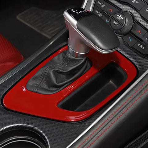 For Dodge Challenger 2015-up Car Interior Gear Shift Media Cover Frame ABS Trim