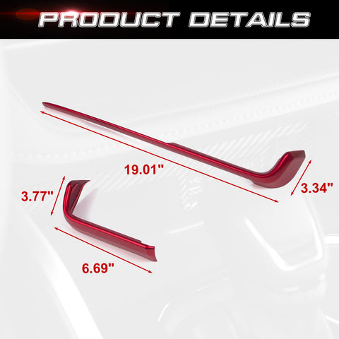 x xotic tech 2Pcs Center Console Dash Board Panel Dial Dashboard Cover Trims Compatible with Toyota Highlander 2020-up Interior Decoration Car Accessories