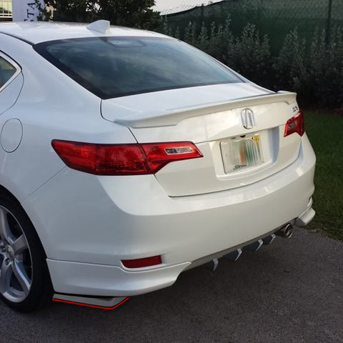 Xotic Tech JDM Rear Bumper Diffuser Valance Spoiler Fin Lip Trim Universal Car Side Fender Skirt Lip Splitter Canard Protector