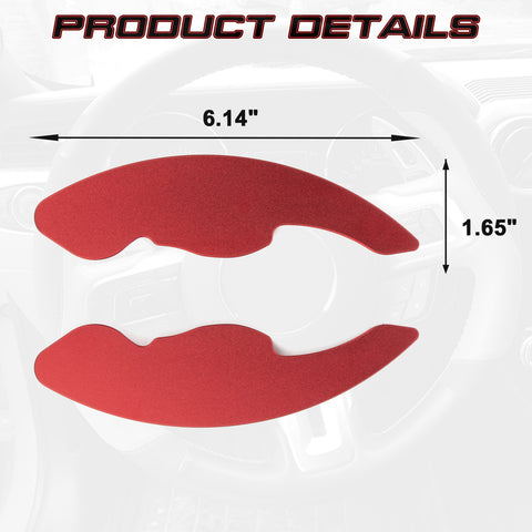 Red Aluminum Paddle Shifter Extension Kit For VW Golf Jetta MK6