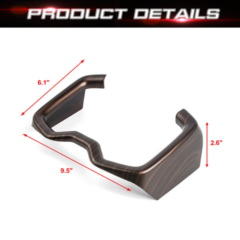For Toyota RAV4 2019-2024 Wood Grain Water Cup Holder Frame Cover Trim 1X