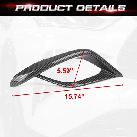 x xotic tech Rear Bumper Fog Light Lamp Cover Trim Compatible with Toyota Highlander 2020-up ABS Car Decoration Exterior Accessories, 2Pcs/Set