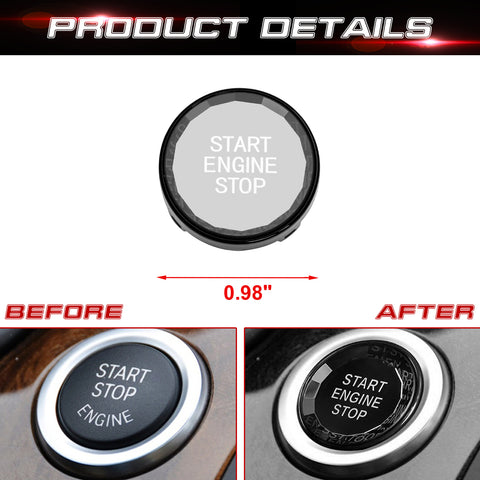 Black Engine Start Control Button Crystal Cover For BMW 3 Series E90 2005-2012