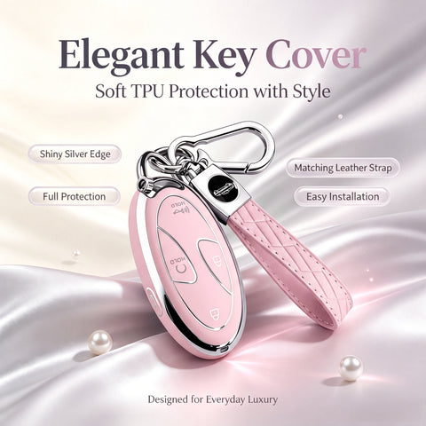 5/7 Button TPU Key Fob Cover Case w/Keychain For Hyundai Santa Fe Tucson Sonata