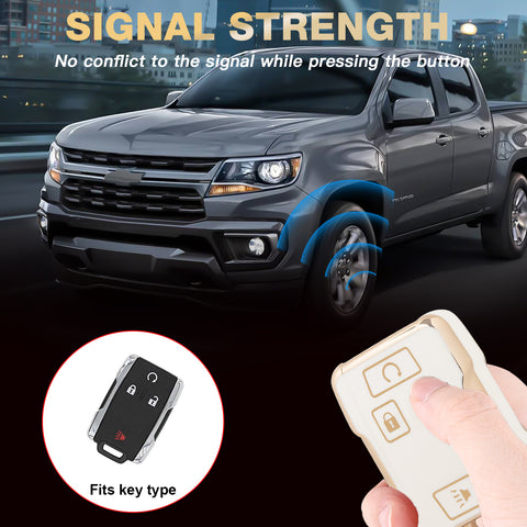 2X White TPU Full Cover Smart Key Fob Cover For Chevy Colorado Silverado Tahoe