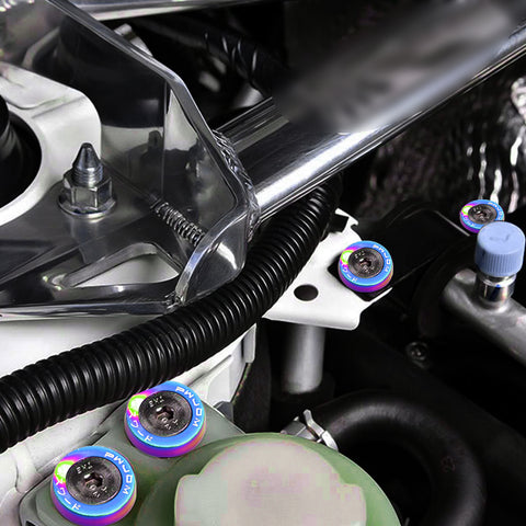 10pcs NEO Sporty Style Fender Bumper Screw Bolt Washer Engine Bay Dress Up Kit