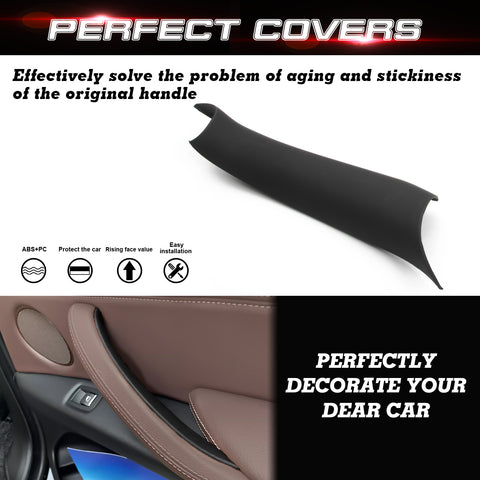 x xotic tech Door Pull Handle Cover Compatible with BMW X5 Series X5 Series F15/F85 2014-2018, BMW X6 Series F16/F86 2015-2018, Inner Passenger Right Side Door Handle Protective Cover