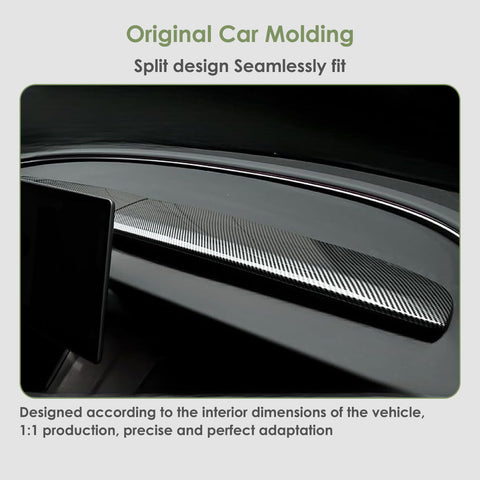 2pcs/Set Dashboard Panel Wrap Decor Cap for Tesla Model 3/Y Highland Juniper