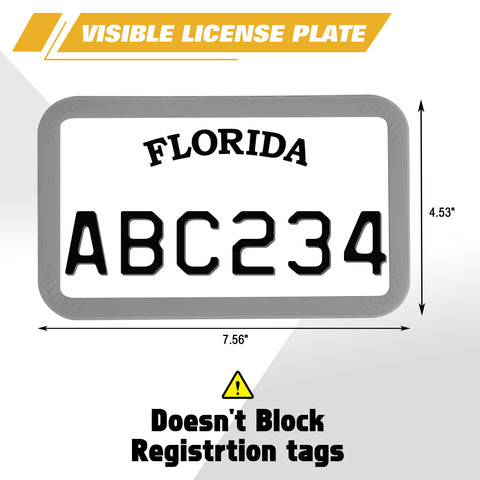 x xotic tech Motorcycle Silicone License Plate Frames, Motorbike License Plate Holder, Rust Proof, Rattle Proof, Weather Proof