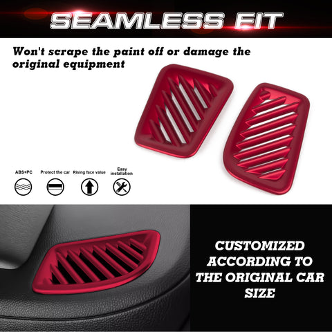 x xotic tech 2Pcs Center Console Air Conditioning Dashboard Air Vent Cover Trim Compatible with Toyota Highlander 2020-up Interior Decoration Car Accessories