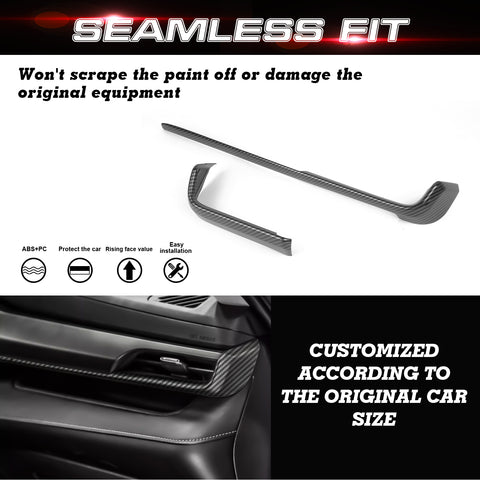 x xotic tech 2Pcs Center Console Dash Board Panel Dial Dashboard Cover Trims Compatible with Toyota Highlander 2020-up Interior Decoration Car Accessories